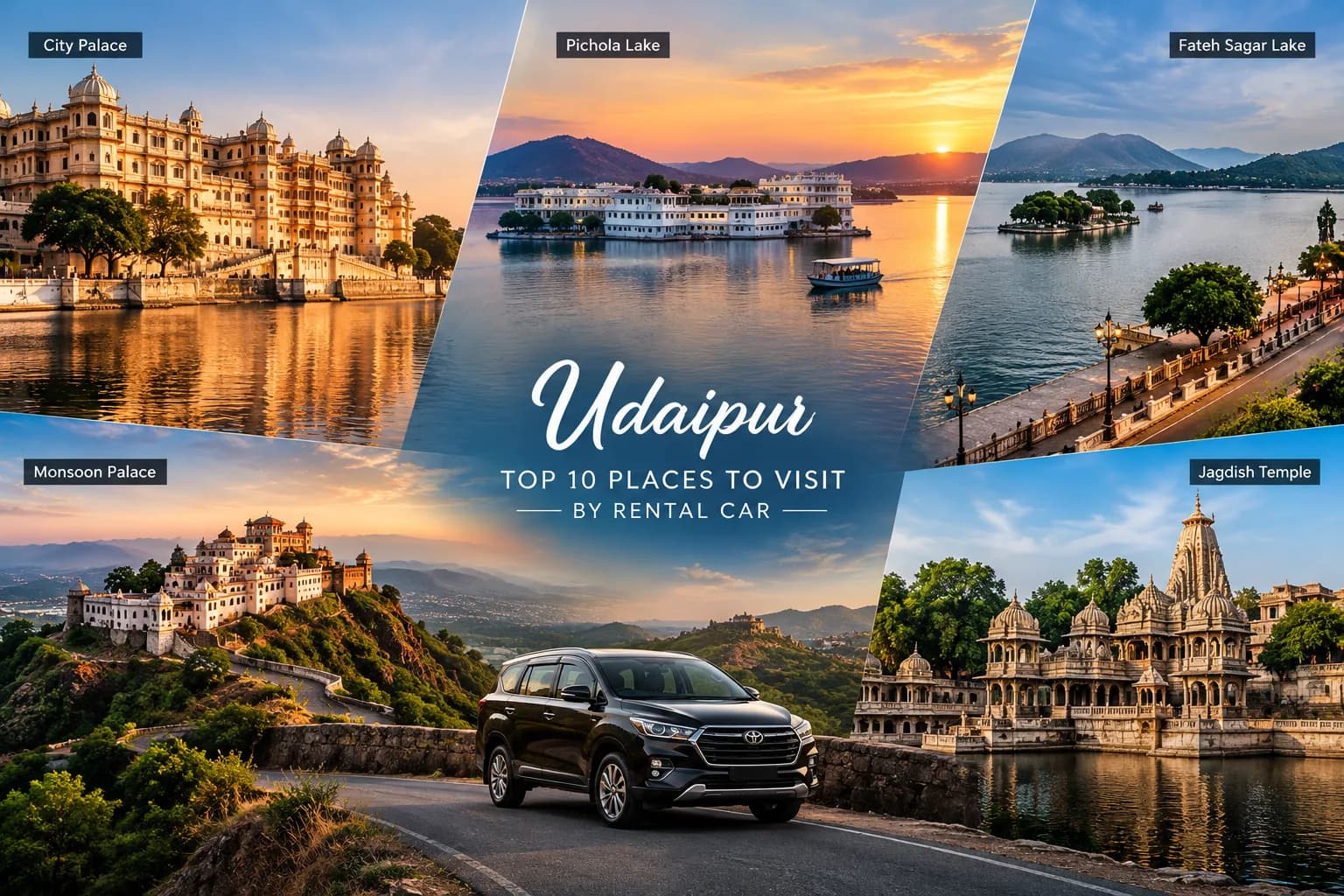 Top 10 Places to Visit in Udaipur by Rental Car